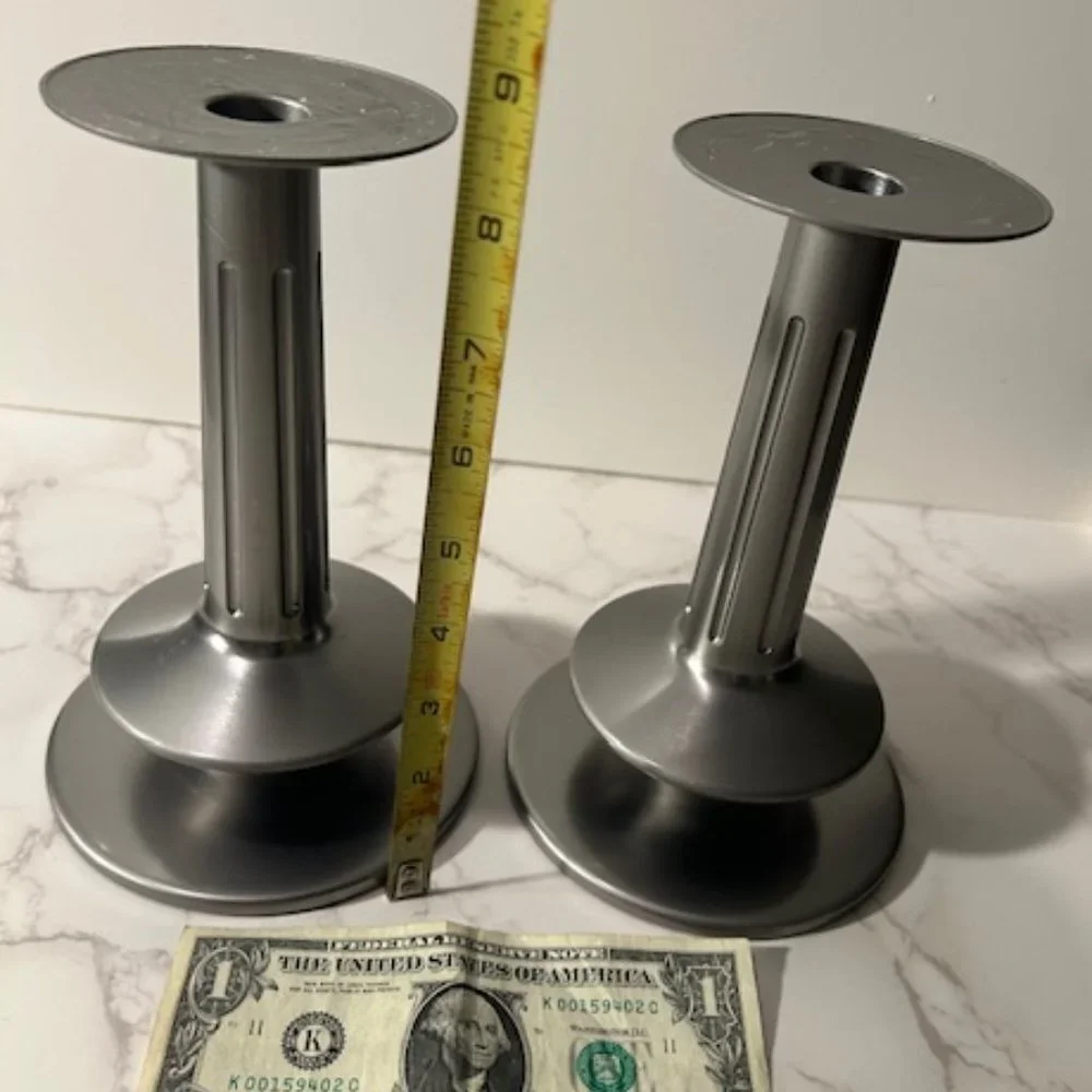 IKEA Silver Metal Candle Holders